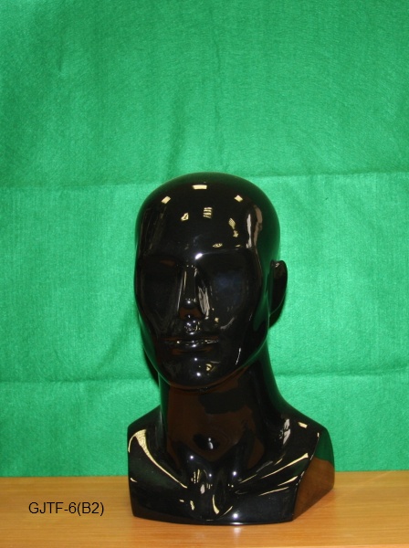 манекен мужской головы черный глянец