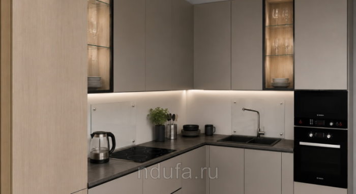 Изготовление стеклянных фартуков для кухни